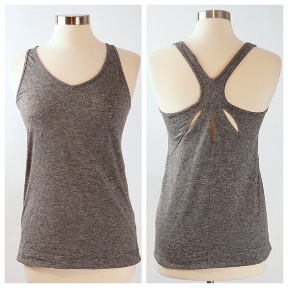 Patagonia Racerback Tank Top Cutout Detail Marled Gray - Medium - Picture 1 of 7